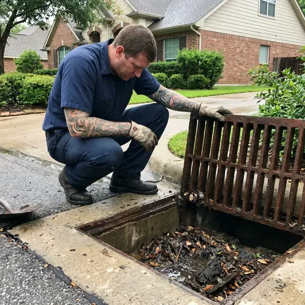 JKN Plumbing technician providing drainage services in Columbus, IN