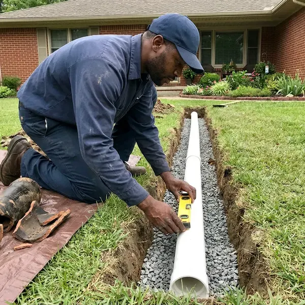 JKN Plumbing technician providing sewer replacement in Fishers, IN