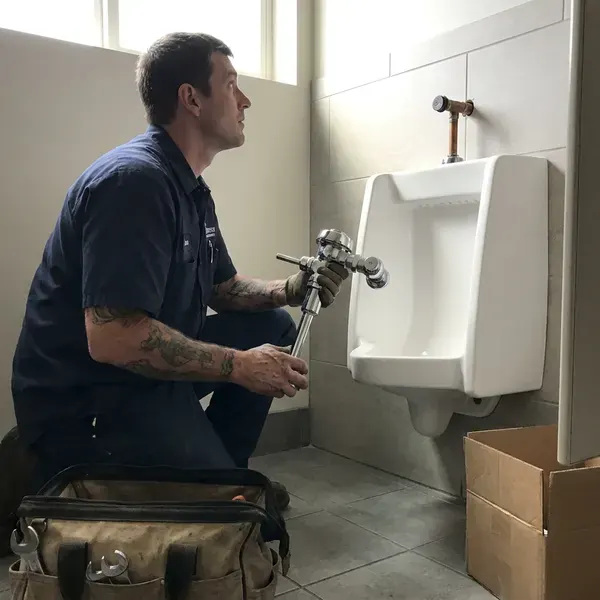 Professional urinal installation, Indianapolis, IN