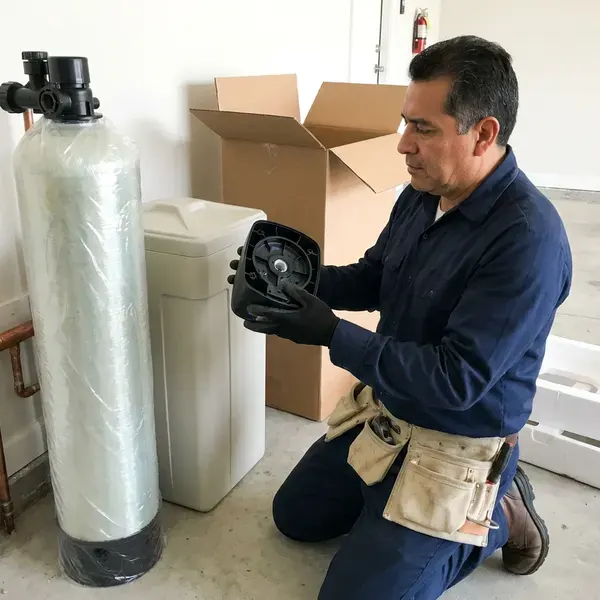 Local water softener installation by JKN Plumbing, Indianapolis, IN